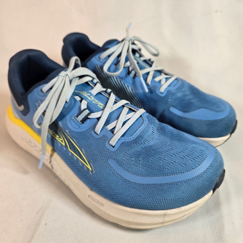 Altra Paradigm 7 Womens 8 Wide Blue Yellow Running Shoes Gym Lace Up Fitness